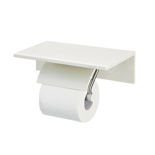 Single Toilet Tissue Holder W/Shelf (Aluminum W/Anodizing)